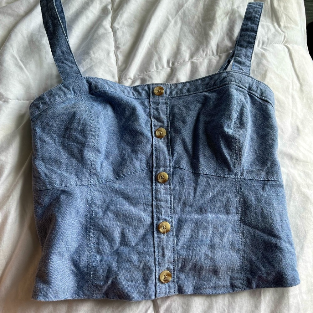 Chambray crop top